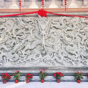 Stone carving relief