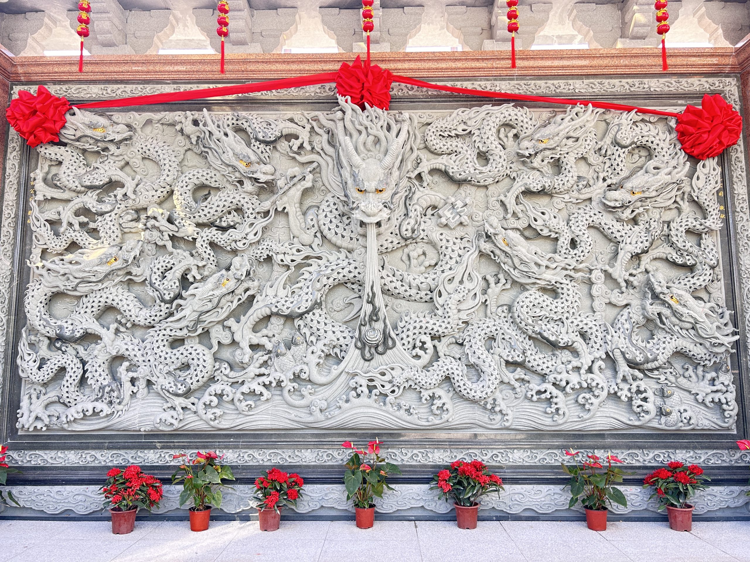 Stone carving relief