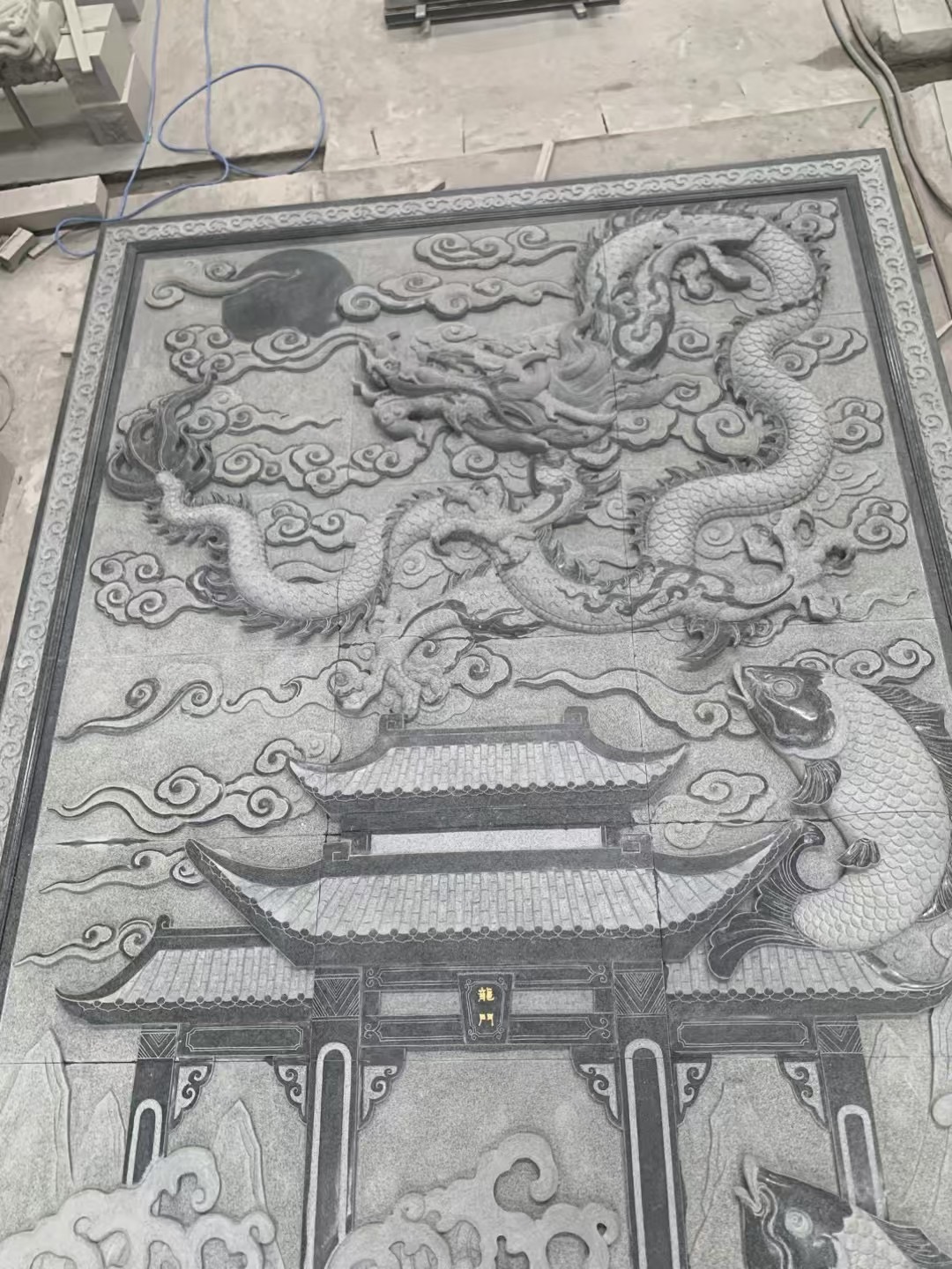 Stone carving relief