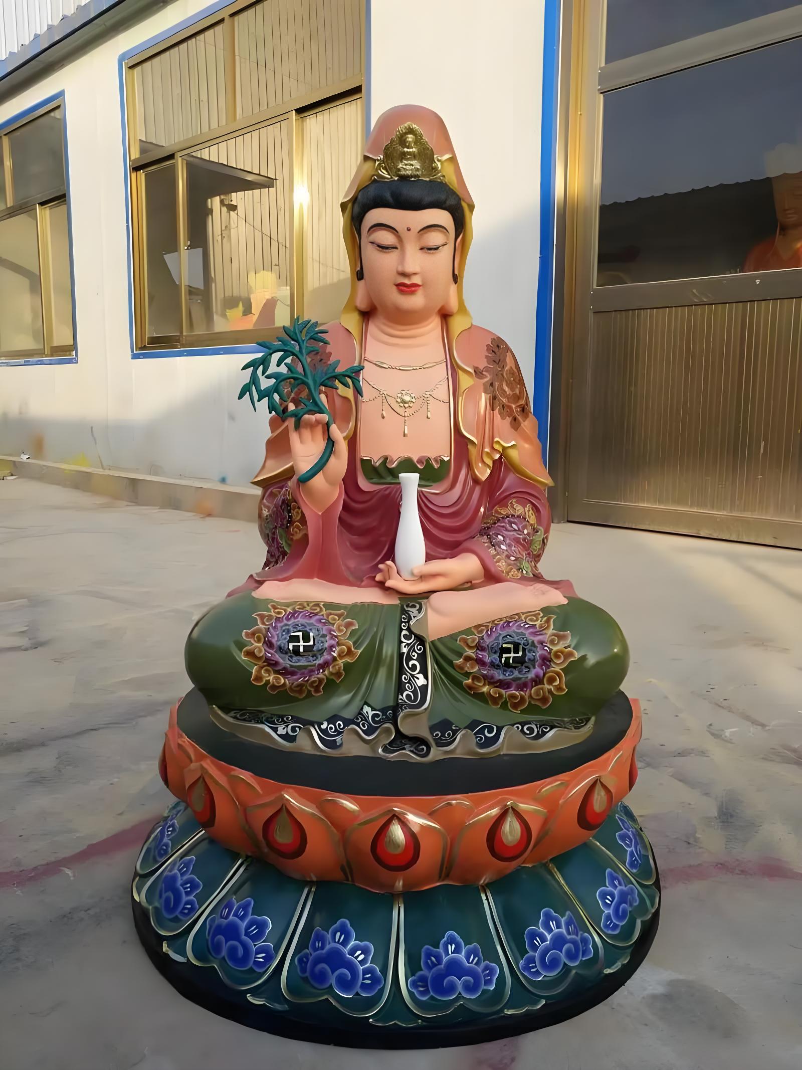 Buddha statue cast copper sculpture